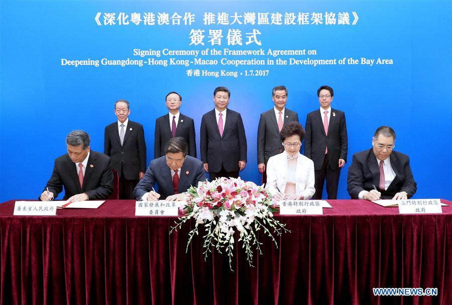 CHINA-HONG KONG-XI JINPING-FRAMEWORK AGREEMENT-SIGNING CEREMONY (CN)