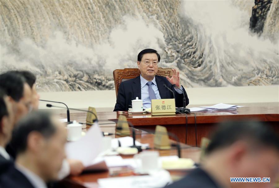 CHINA-BEIJING-NPC-ZHANG DEJIANG-MEETING (CN)