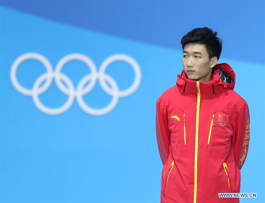 (SP)OLY-SOUTH KOREA-PYEONGCHANG-SPEED SKATING-MEN'S 500M-MEDAL CEREMONY