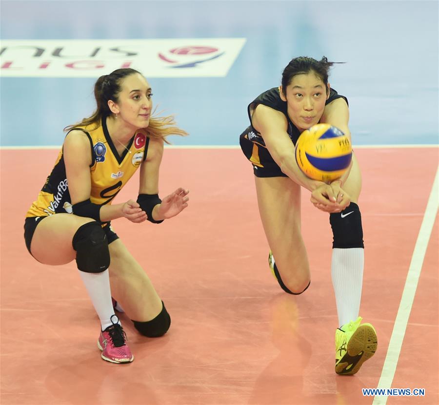 (SP)TURKEY-ISTANBUL-VOLLEYBALL-TURKISH WOMEN LEAGUE-PLAYOFFS-QUARTER FINAL-VAKIFBANK VS BESIKTAS 