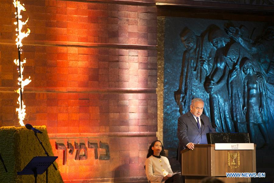 MIDEAST-JERUSALEM-NETANYAHU-HOLOCAUST REMEMBRANCE DAY