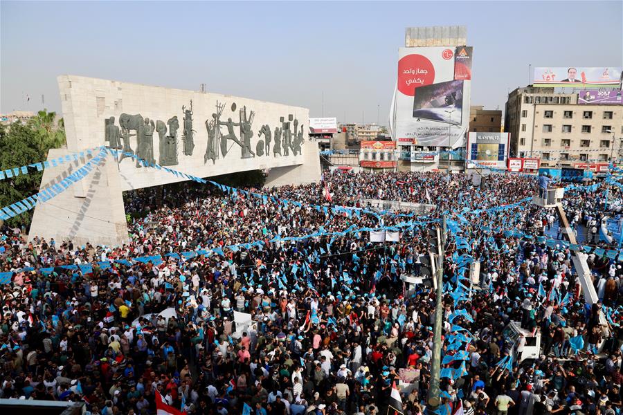 IRAQ-BAGHDAD-ELECTION-MUQTADA AL-SADR-CAMPAIGN RALLY