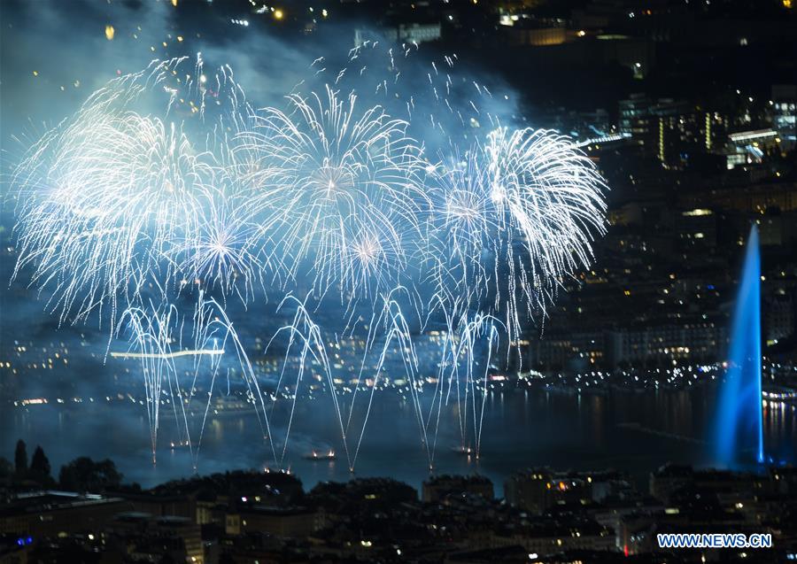 SWITZERLAND-GENEVA-LAKE LEMAN-FIREWORKS