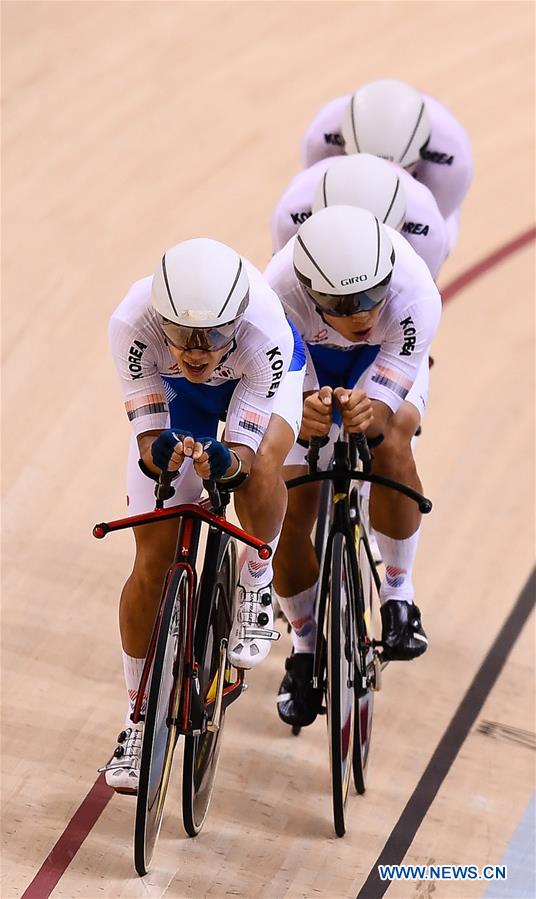 (SP)INDONESIA-JAKARTA-ASIAN GAMES-CYCLING TRACK-MEN'S TEAM PURSUIT