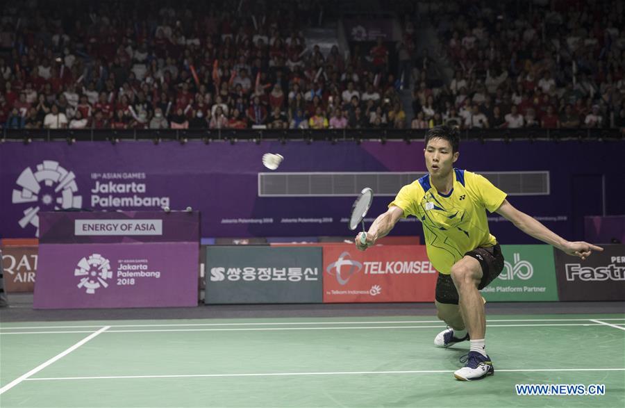 (SP)INDONESIA-JAKARTA-ASIAN GAMES-BADMINTON-MEN'S SINGLES