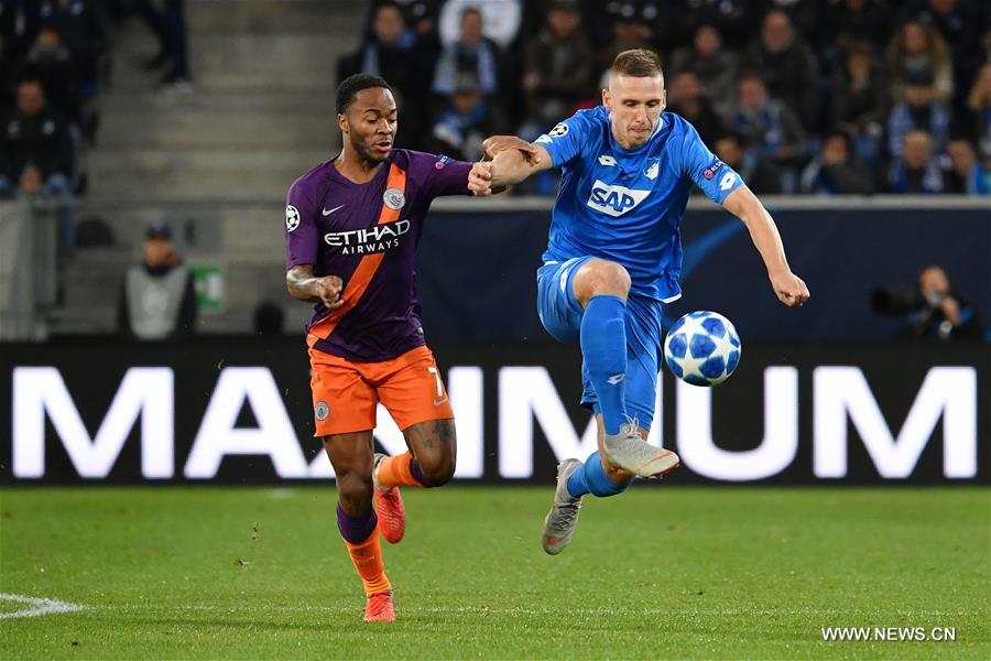 (SP)GERMANY-SINSHEIM-UEFA CHAMPIONS LEAGUE-MANCHESTER CITY VS HOFFENHEIM