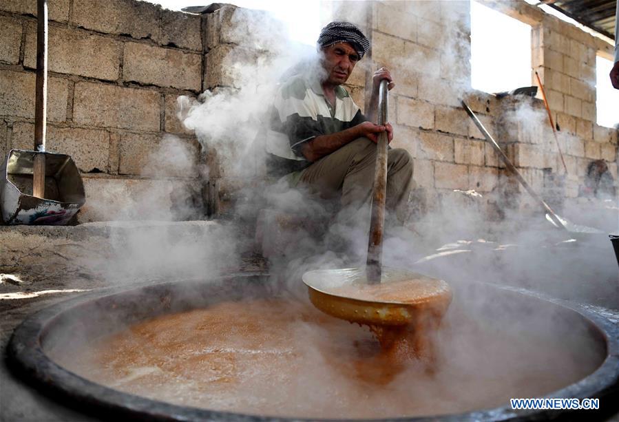 SYRIA-SWEIDA-GRAPE-MOLASSES-PRODUCTION