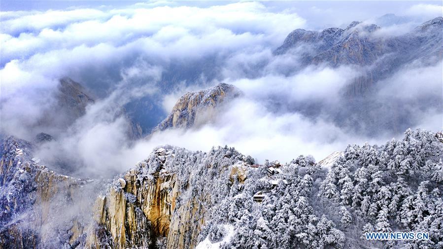 CHINA-SHAANXI-MOUNT HUASHAN-SNOW SCENERY (CN)