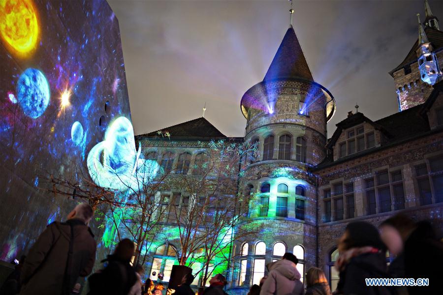 SWITZERLAND-ZURICH-NATIONAL MUSEUM-LIGHT SHOW