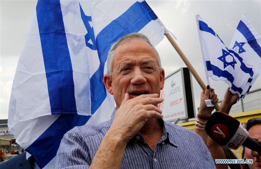 ISRAEL-RECHOVOT-ELECTION CAMPAIGN-BENNY GANTZ