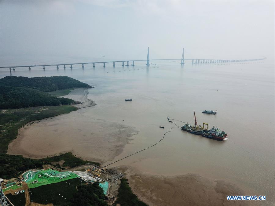 CHINA-ZHEJIANG-ZHOUSHAN-SUBMARINE CABLE-CONSTRUCTION (CN)