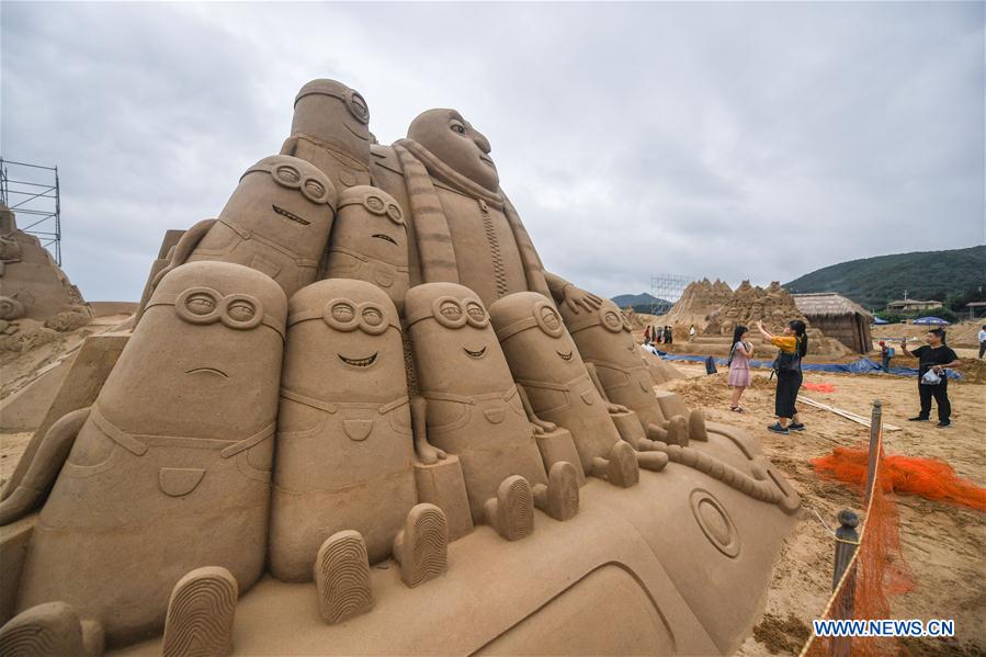 CHINA-ZHEJIANG-ZHOUSHAN-SAND SCULPTURE-EXHIBITION (CN)