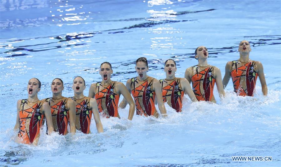 (SP)SOUTH KOREA-GWANGJU-FINA WORLD CHAMPIONSHIPS-ARTISTIC SWIMMING-TEAM TECHNICAL PRELIMINARY