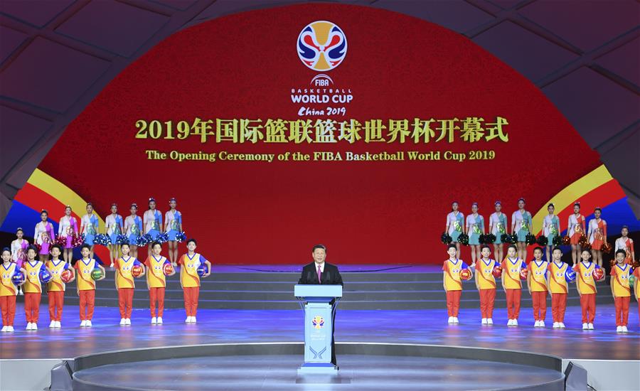 CHINA-BEIJING-XI JINPING-FIBA BASKETBALL WORLD CUP-OPENING CEREMONY (CN)