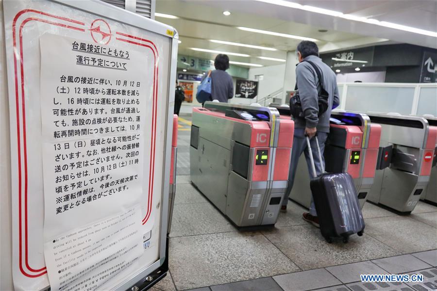 JAPAN-TOKYO-TYPHOON-HAGIBIS