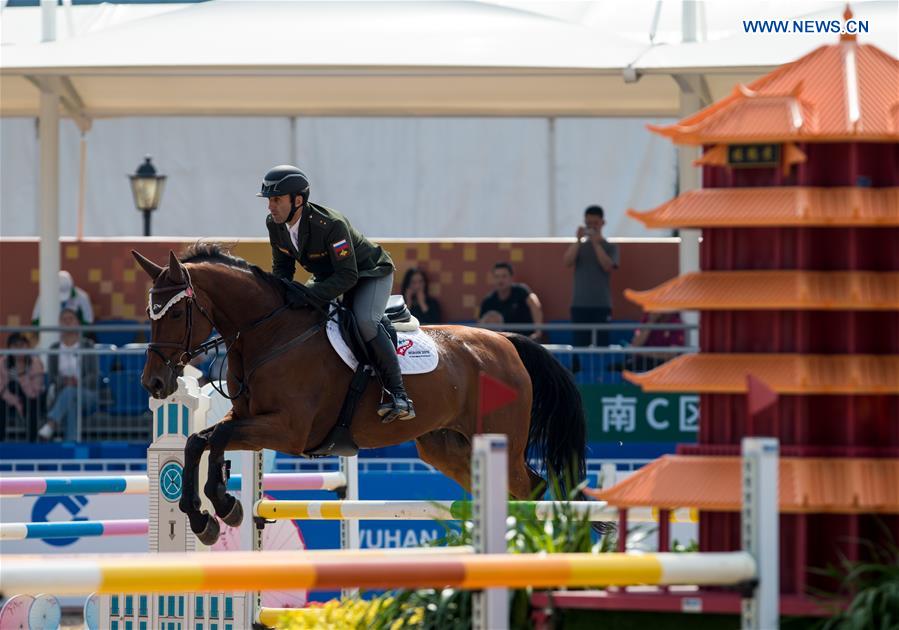 (SP)CHINA-WUHAN-7TH MILITARY WORLD GAMES-EQUESTRIAN-JUMPING INDIVIDUAL  