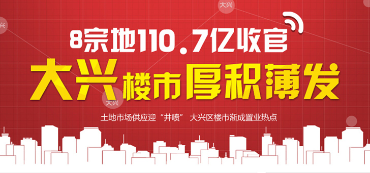 8宗地110.7亿收官 大兴楼市厚积薄发