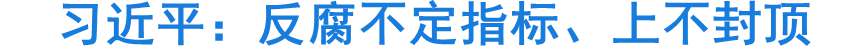 习近平：深入推进反腐败斗争 不定指标上不封顶