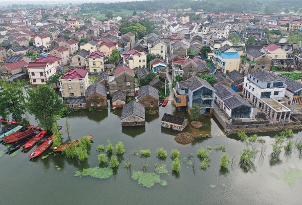 江苏南京：石臼湖水位持续上涨