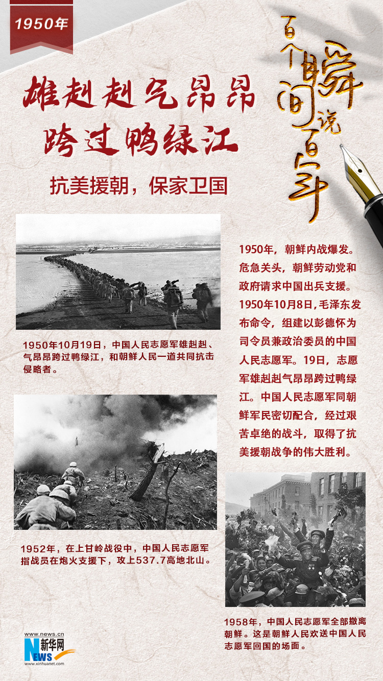 1950，雄赳赳气昂昂跨过鸭绿江