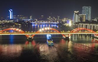 广西柳州：柳江夜景美