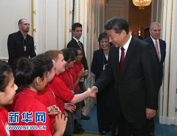 10月22日，国家主席习近平在伦敦出席全英孔子学院和孔子课堂年会开幕式。 新华社记者 庞兴雷 摄 